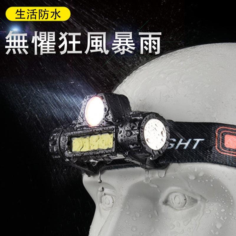 LED頭燈 USB充電 兩段模式 聚焦/散光 附磁鐵強光頭燈 戶外/露營/廣角/磁鐵工作燈 手電筒-細節圖3