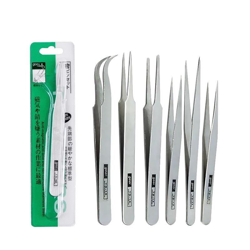 不鏽鋼防靜電鑷子 夾子 精密維修電子裝置 防靜電鑷子 絕緣夾 平頭 圓頭 尖頭 維修必備 黑色夾子-細節圖2