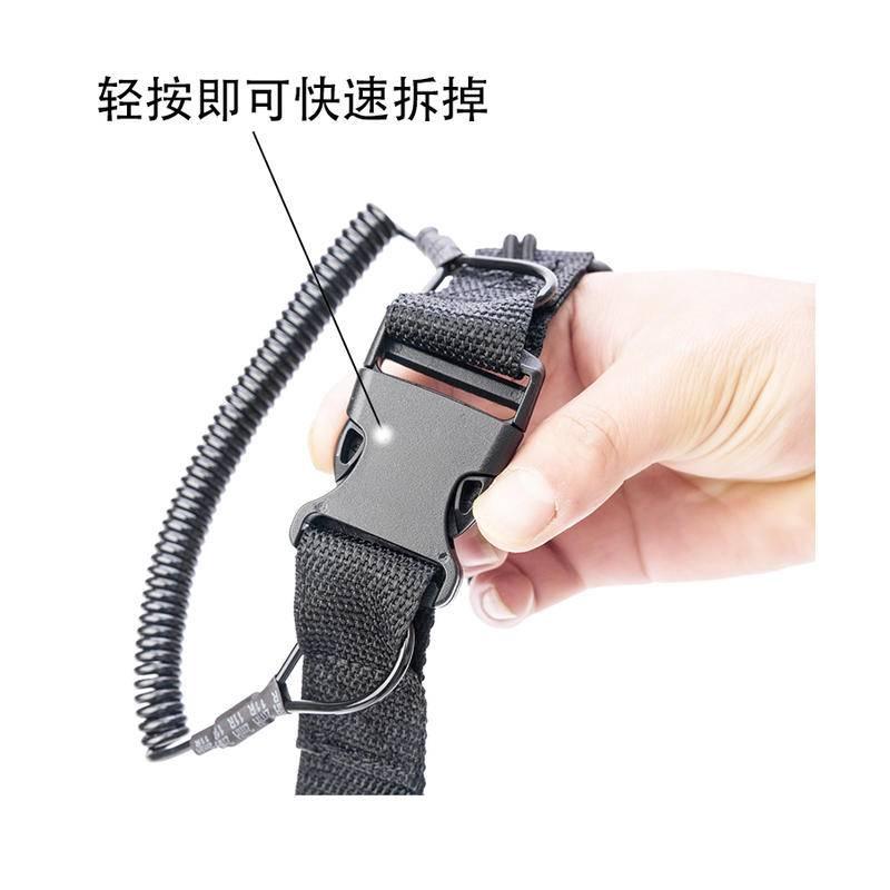 潛水防丟繩 相機防丟繩 潛水QQ繩 彈簧扣 彈性連接扣 相機扣 防丟繩 失手繩 不鏽鋼彈力扣-細節圖7