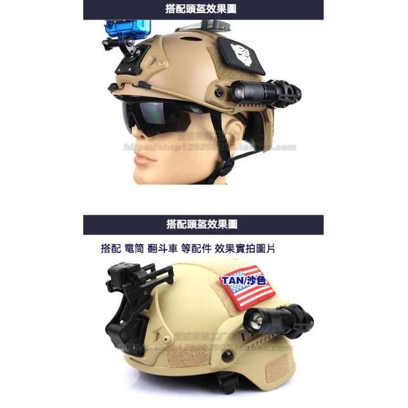FAST戶外戰術頭盔導軌配件 電筒夾具 支架 Q5電筒MICH IBH盔導軌附件-細節圖8