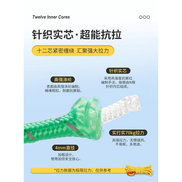 12股 4米 反光營繩 4mm 營繩調節片 天幕繩 帳篷繩 露營繩 反光繩 風繩 傘繩 童軍繩 尼龍繩-細節圖4