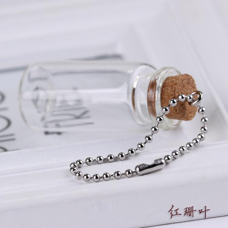 吊牌鏈 鑰匙圈 吊飾DIY材料 波珠鏈 金屬珠鏈 鑰匙鏈 防盜鏈條-細節圖2