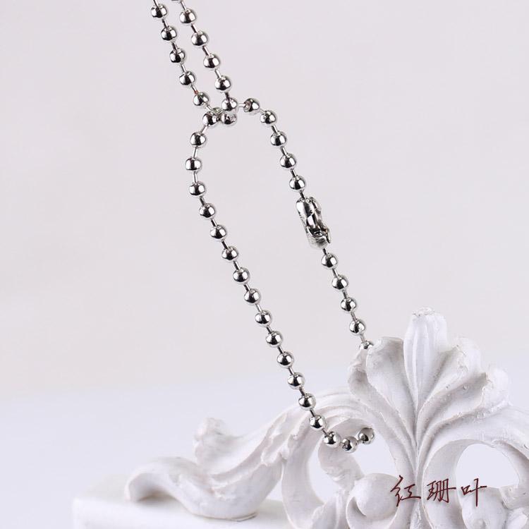 吊牌鏈 鑰匙圈 吊飾DIY材料 波珠鏈 金屬珠鏈 鑰匙鏈 防盜鏈條-細節圖9