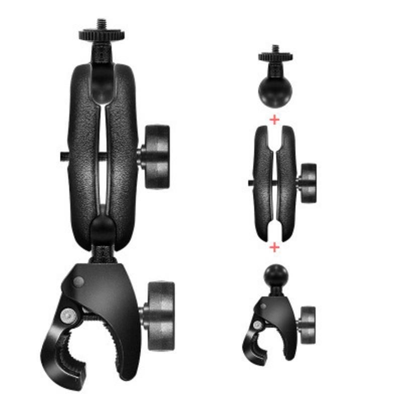 機車 摩托車 運動相機 金屬 固定支架 球型支架 車把手 後視鏡桿 後視鏡 螺絲孔-細節圖2
