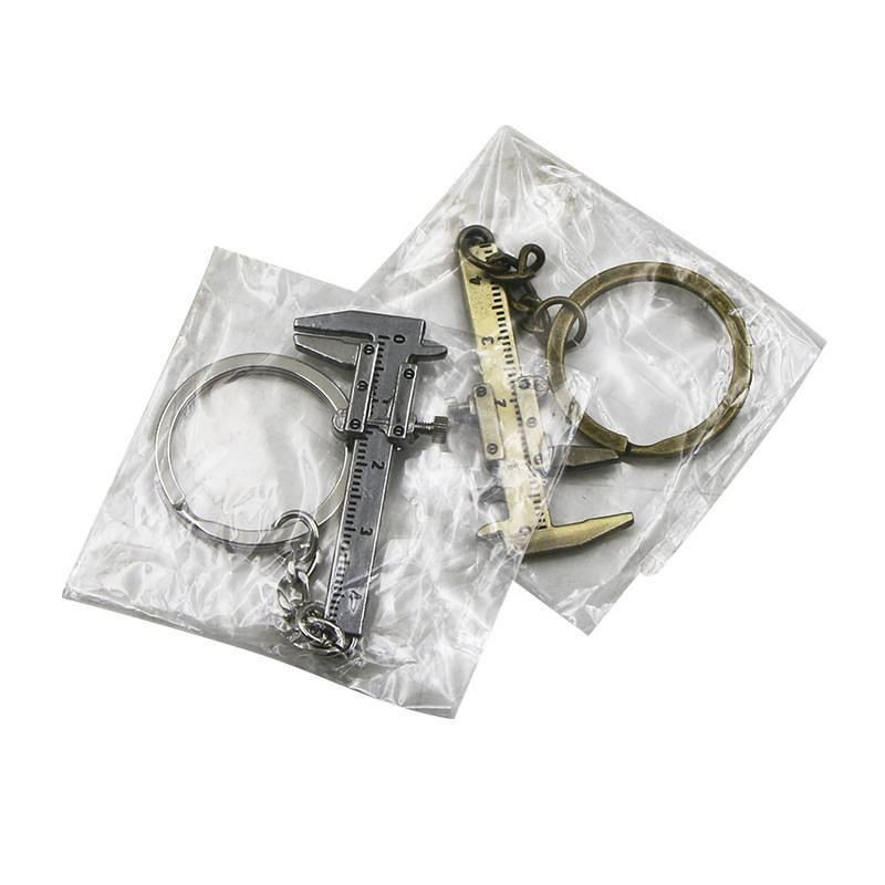 迷你游標卡尺鑰匙扣 便攜工具 鋅合金鑰匙扣 鑰匙圈 內飾掛件 吊飾 用具 測量工具-細節圖5