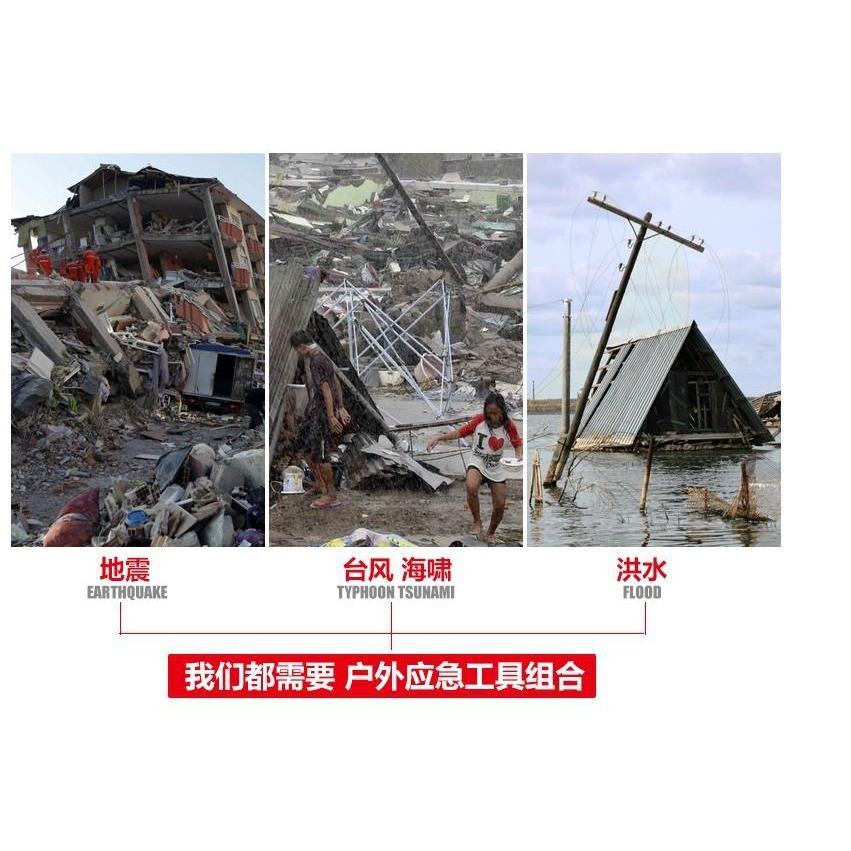 野外救生盒 七件套 野外求生包 求生工具套裝 戶外旅行地震應急包 戶外露營自助救生工具包 應急盒-細節圖3