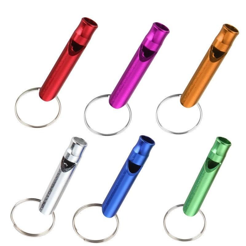 求生哨 求救防狼警示哨 迷你隨身鑰匙圈哨 戶外野營口哨 金屬鋁合金哨子 野外呼救地震哨-細節圖3
