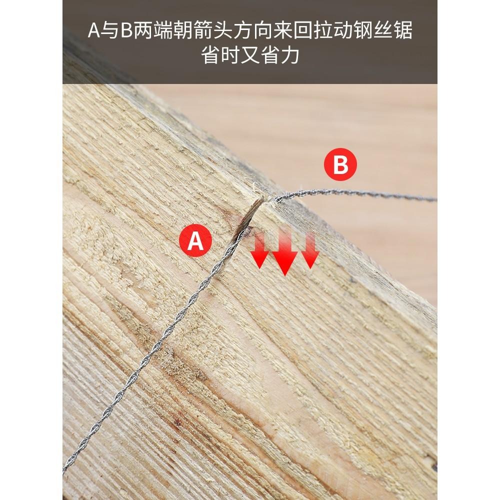 鋼絲鋸 線鋸 鏈鋸  不鏽鋼線鋸 360度旋轉 繩鋸 萬用鋸 鋸子 野外求生裝備 露營用品-細節圖8