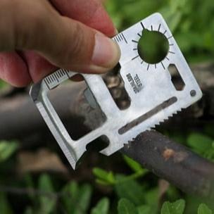 11合1多工軍刀卡 多功能便攜工具卡 便攜式野外求生刀卡 露營登山用品配備 瑞士刀 不鏽鋼鋸 刀片卡-細節圖5