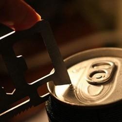 11合1多工軍刀卡 多功能便攜工具卡 便攜式野外求生刀卡 露營登山用品配備 瑞士刀 不鏽鋼鋸 刀片卡-細節圖6