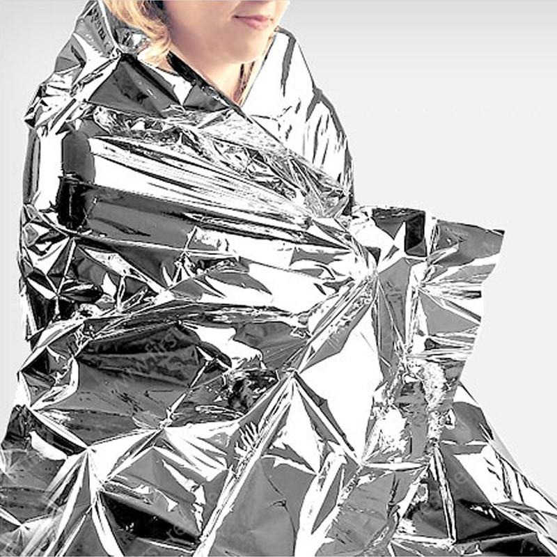 野外生存必備急救毯 救生毯 保暖 求生毯 保溫毯 應急毯 地震救援毯  失溫 金銀雙色 雙面銀色-細節圖4