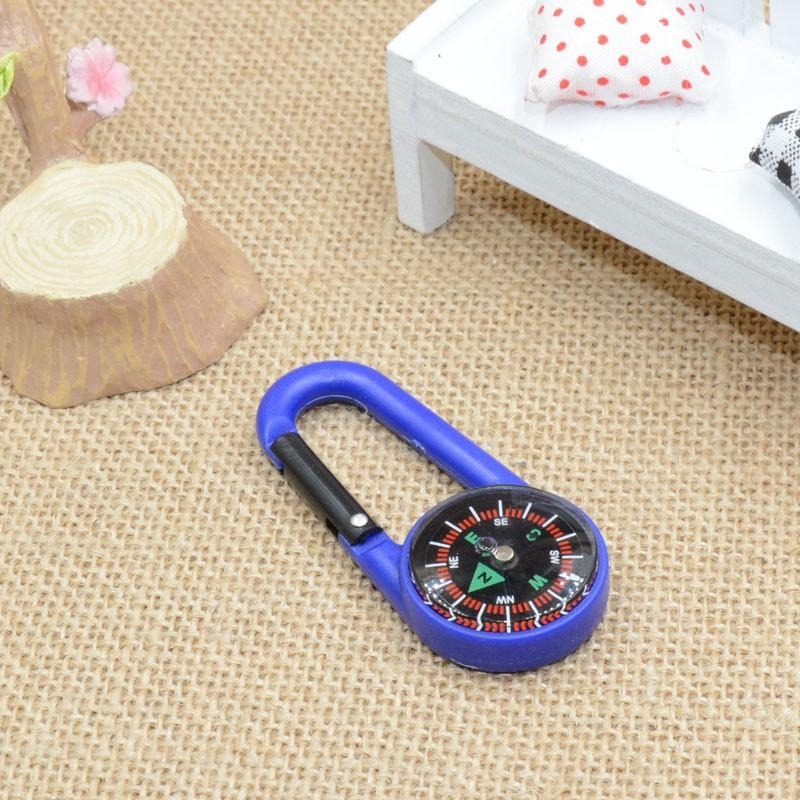 彩色登山扣 注油指南針  可攜式指北針 戶外野營27MM-細節圖6