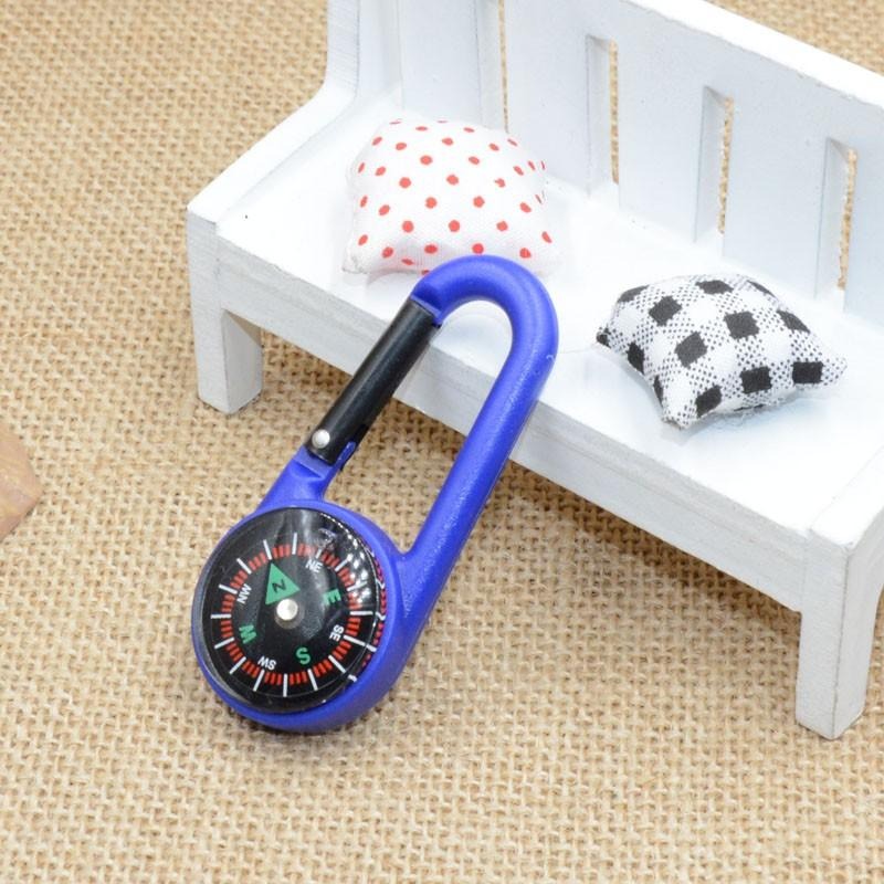 彩色登山扣 注油指南針  可攜式指北針 戶外野營27MM-細節圖7