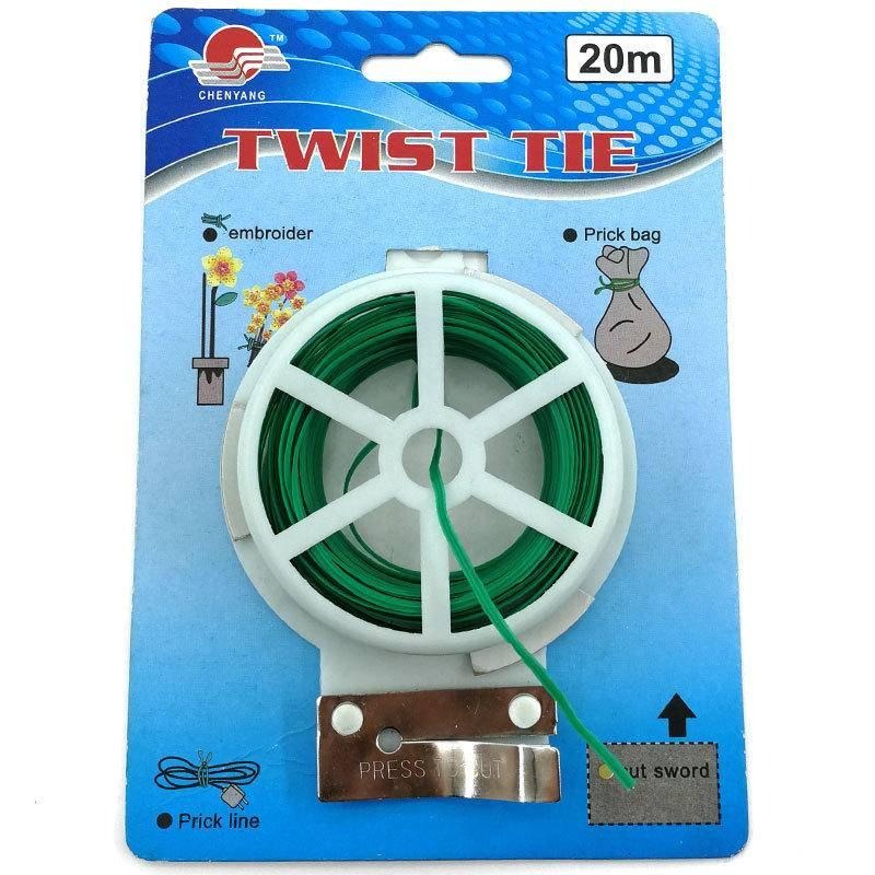 理線紮絲 包塑鐵絲金屬紮線 植物固定鮮花包裝紮絲 綠色園藝紮線-細節圖2