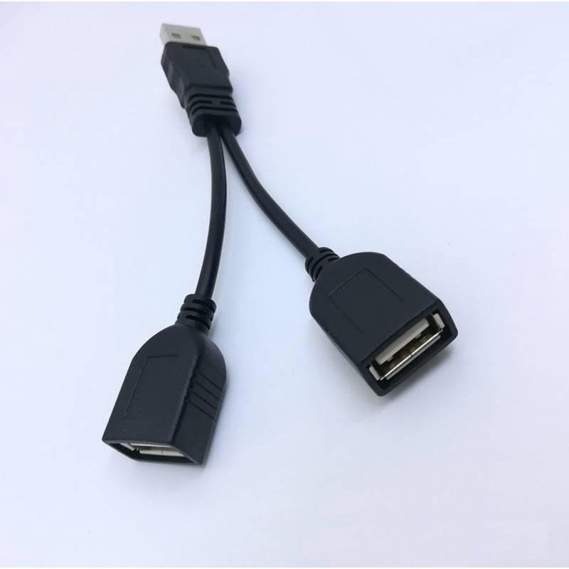 一轉二 三號充電電池充電線 USB一分二充電線  2USB母頭 usb一轉二 USB一分二 20CM-細節圖3