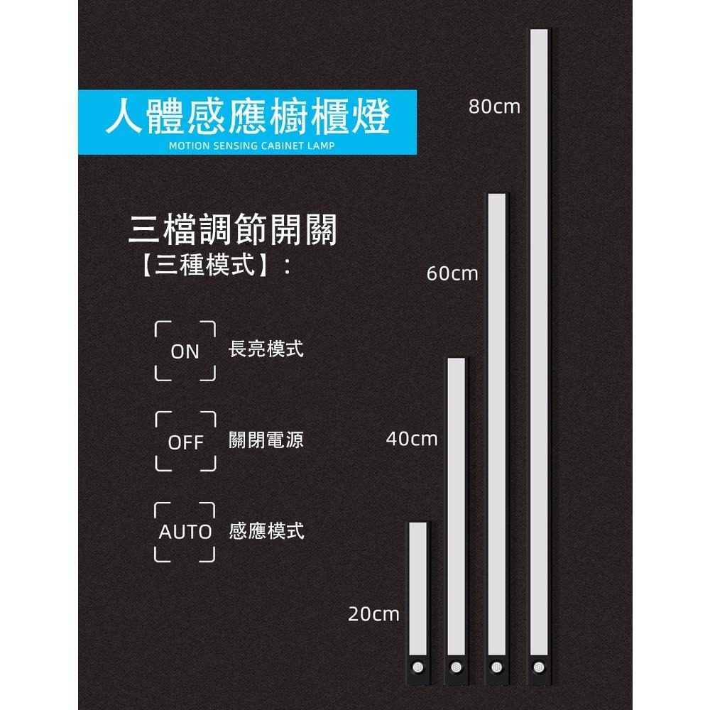 超薄型 USB 充電感應燈 led 感應燈條 感應燈 櫥櫃感應燈 感應小夜燈 衣櫃感應燈 磁吸燈-細節圖3