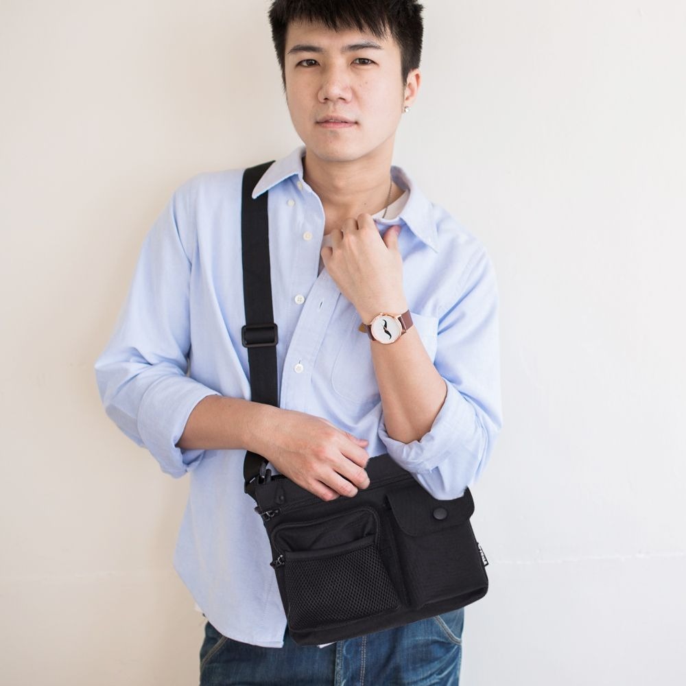 工裝小包 斜背包 工裝 小帥包 斜背包 網袋包 男生小包 女生小包 小方包 工裝側背包9706｜Menspace-細節圖2