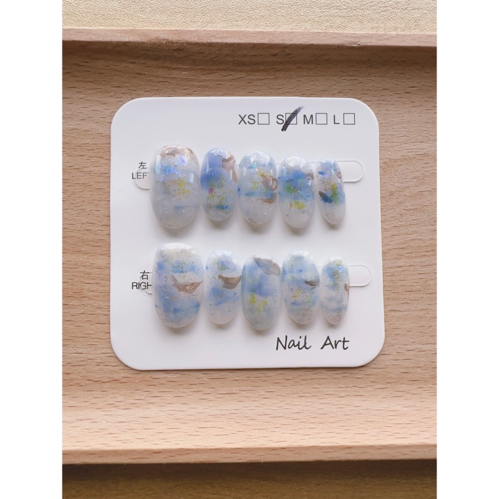 【Chuunail_Earuu】現貨快速出貨 宇宙銀河款穿戴甲1️⃣｜手工穿戴甲｜手作款 快速美甲-細節圖10