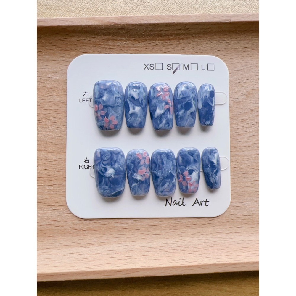 【Chuunail_Earuu】現貨快速出貨 暈染風穿戴甲2️⃣｜手工穿戴甲｜手作款 快速美甲-細節圖6