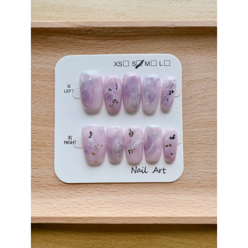 【Chuunail_Earuu】現貨快速出貨 暈染風穿戴甲2️⃣｜手工穿戴甲｜手作款 快速美甲-細節圖10