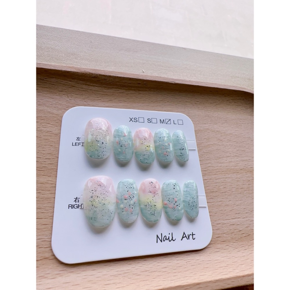 【Chuunail_Earuu】現貨快速出貨 暈染風穿戴甲2️⃣｜手工穿戴甲｜手作款 快速美甲-規格圖11