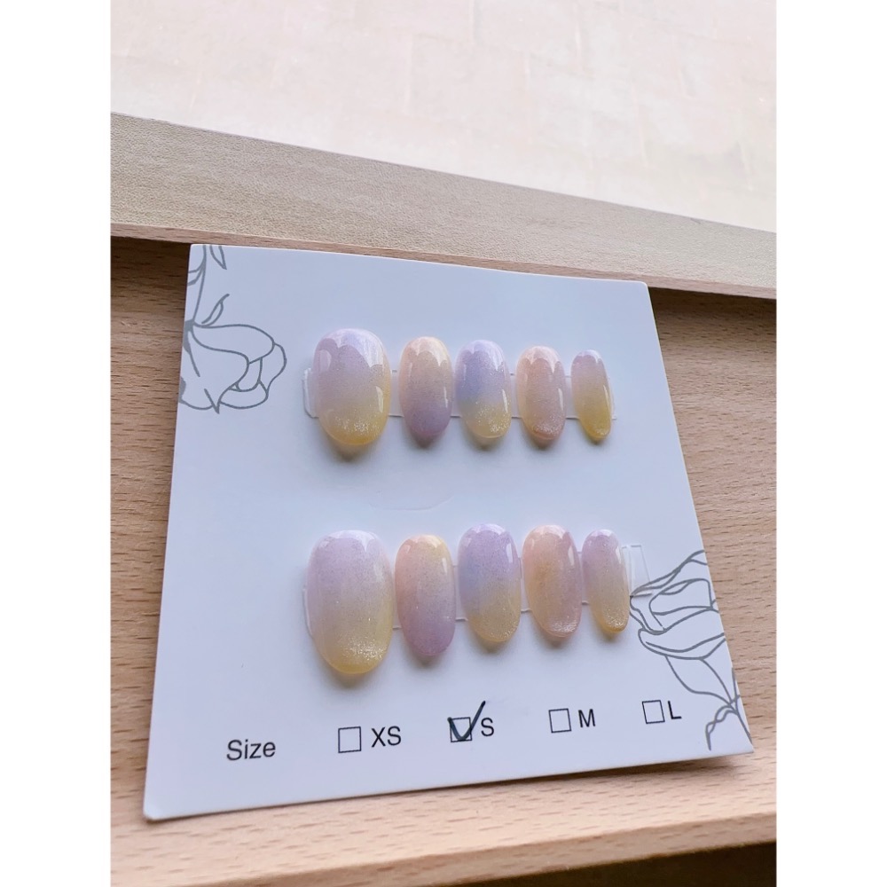 【Chuunail_Earuu】現貨快速出貨 暈染風穿戴甲2️⃣｜手工穿戴甲｜手作款 快速美甲-規格圖11