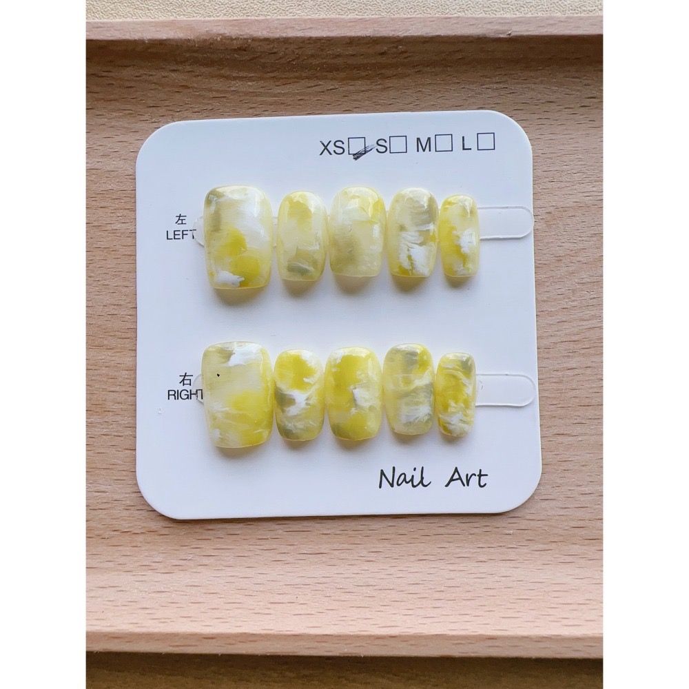 【Chuunail_Earuu】現貨快速出貨 暈染風穿戴甲3️⃣ ｜手工穿戴甲｜手作款 快速美甲-細節圖6