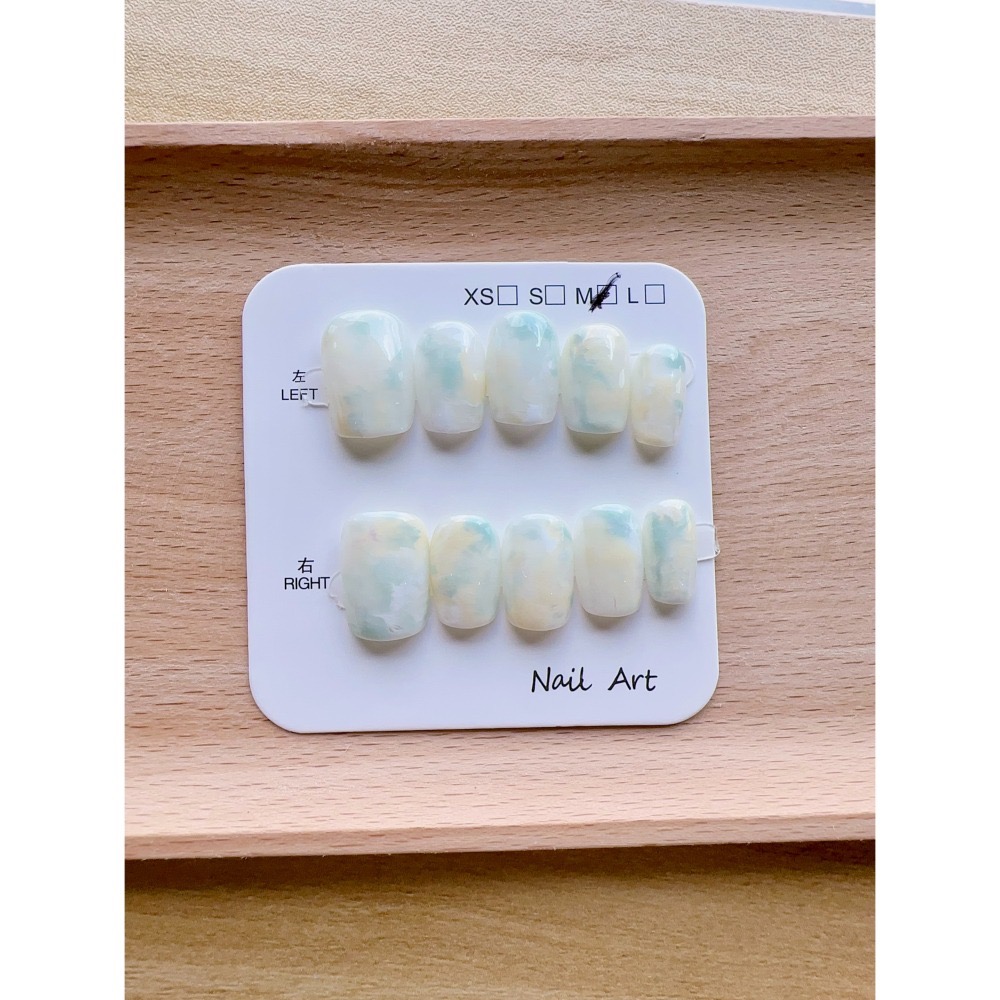 【Chuunail_Earuu】現貨快速出貨 暈染風穿戴甲3️⃣ ｜手工穿戴甲｜手作款 快速美甲-細節圖8
