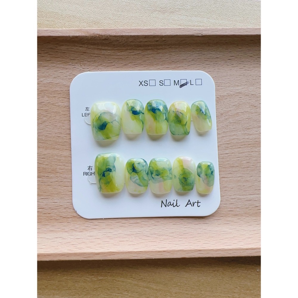 【Chuunail_Earuu】現貨快速出貨 暈染風穿戴甲3️⃣ ｜手工穿戴甲｜手作款 快速美甲-細節圖9