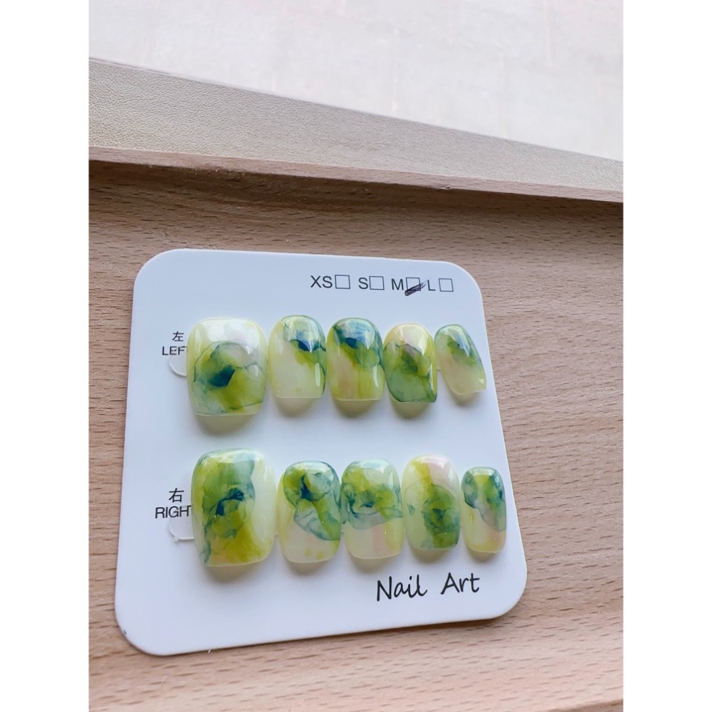 【Chuunail_Earuu】現貨快速出貨 暈染風穿戴甲3️⃣ ｜手工穿戴甲｜手作款 快速美甲-規格圖9