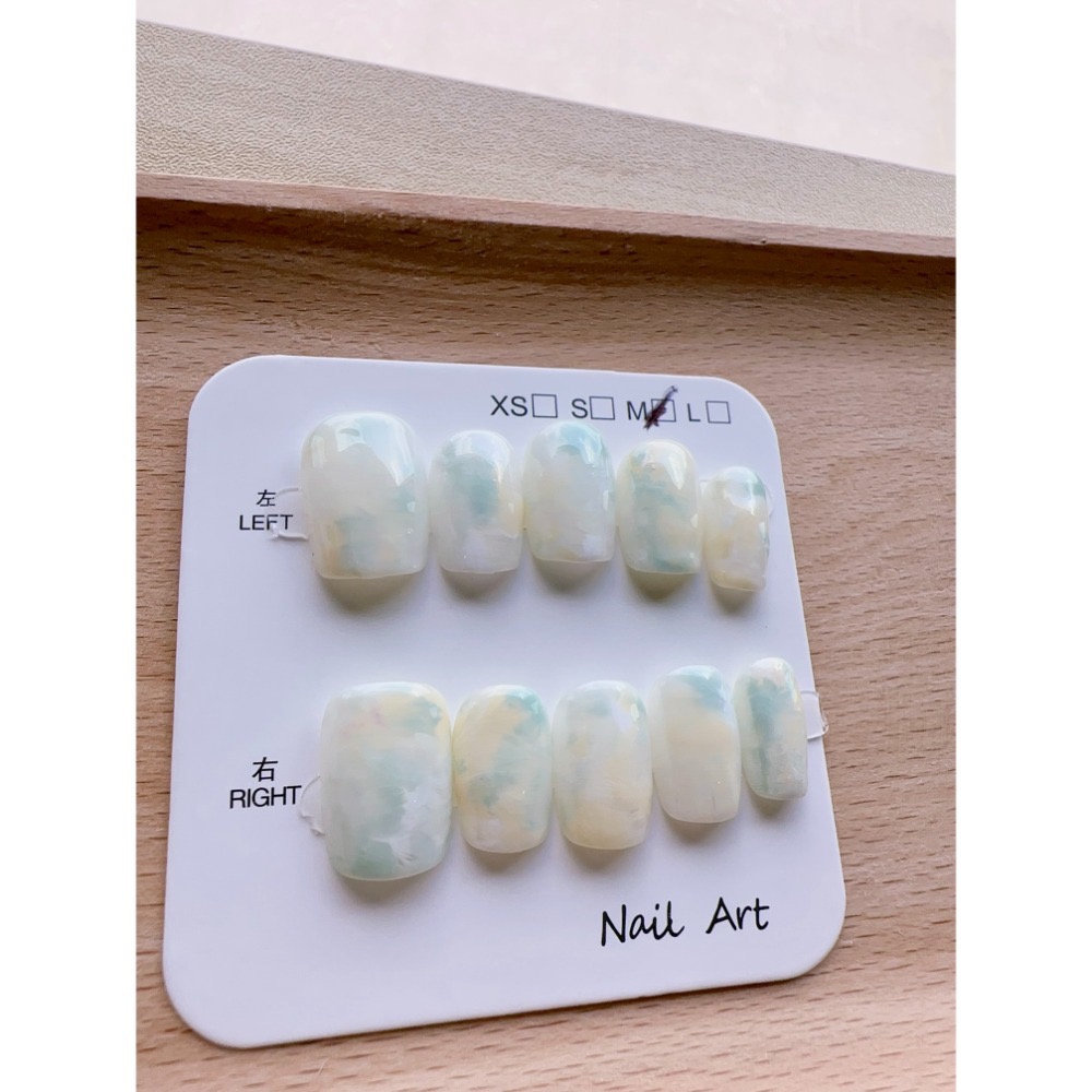 【Chuunail_Earuu】現貨快速出貨 暈染風穿戴甲3️⃣ ｜手工穿戴甲｜手作款 快速美甲-規格圖9
