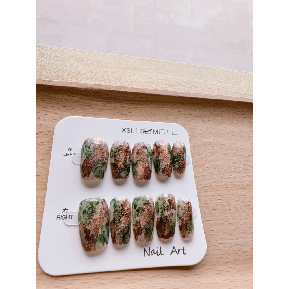 【Chuunail_Earuu】現貨快速出貨 暈染風穿戴甲5️⃣ ｜手工穿戴甲｜手作款 快速美甲-規格圖11