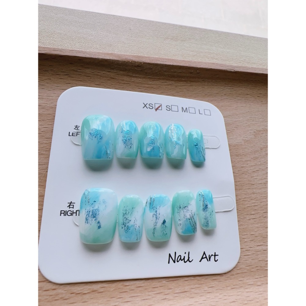 【Chuunail_Earuu】現貨快速出貨 暈染風穿戴甲5️⃣ ｜手工穿戴甲｜手作款 快速美甲-規格圖11