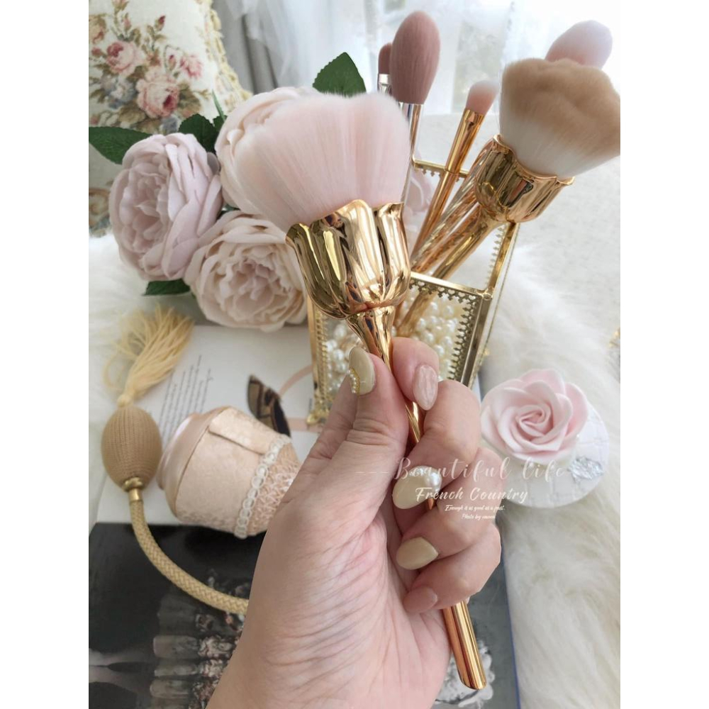 🌹法式玫瑰花粉刷、美甲刷、粉塵清潔/INS/鄉村風/歐式/法式/居家布置/傢飾/裝潢佈置-細節圖2