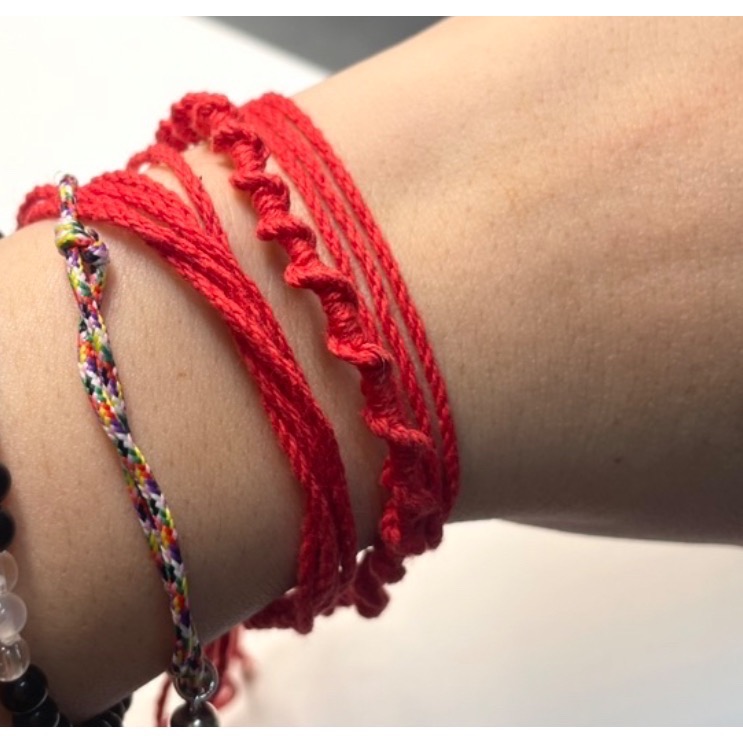 祈福紅線GD手鍊低調版GD紅線 紅繩 棉繩  手圍圈圈⭕️3圈/5圈/7圈/9圈/螺旋 月老紅線-規格圖3