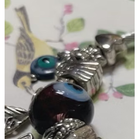 🇬🇷希臘帶回-紫棕色惡魔之眼銀合金潘朵拉手鍊 只剩一條 阻擋惡意 避邪 梅杜莎之眼 清債 改運 運氣魔法聯盟-細節圖3