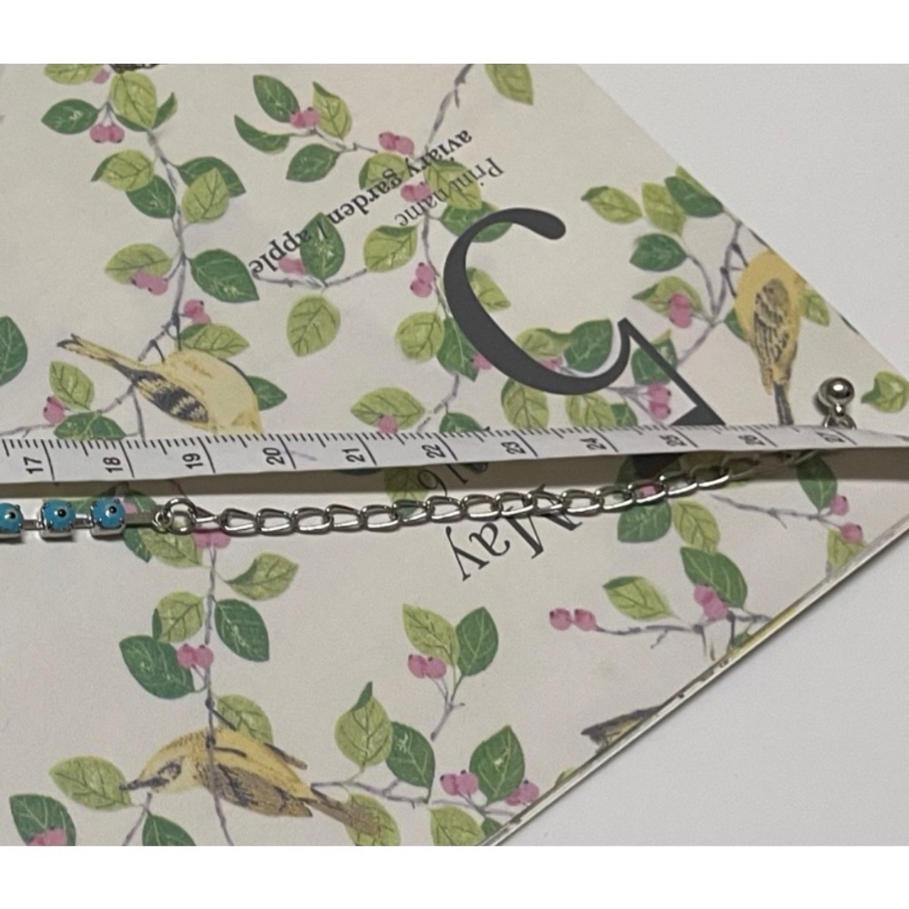 🇬🇷希臘帶回-水藍色惡魔之眼銀合金手鍊 可當腳鏈 只剩一條 阻擋惡意 避邪 梅杜莎之眼 清債 改運 運氣-細節圖5