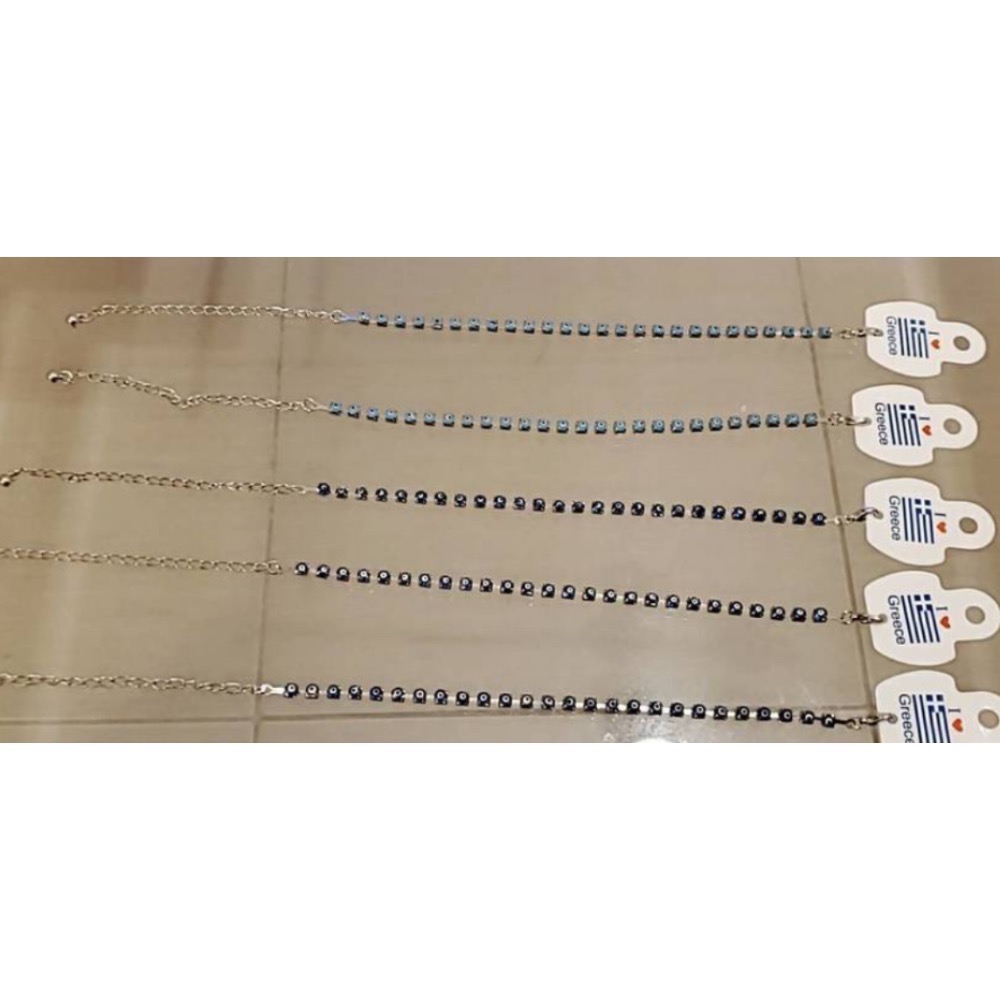 🇬🇷希臘帶回-水藍色惡魔之眼銀合金手鍊 可當腳鏈 只剩一條 阻擋惡意 避邪 梅杜莎之眼 清債 改運 運氣-細節圖6