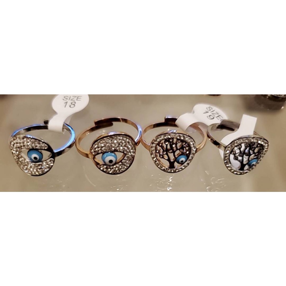 🇬🇷希臘帶回-惡魔之眼 魔法之樹 戒指 s.steel 18 ring 堅固耐用水鑽閃亮透亮-細節圖9