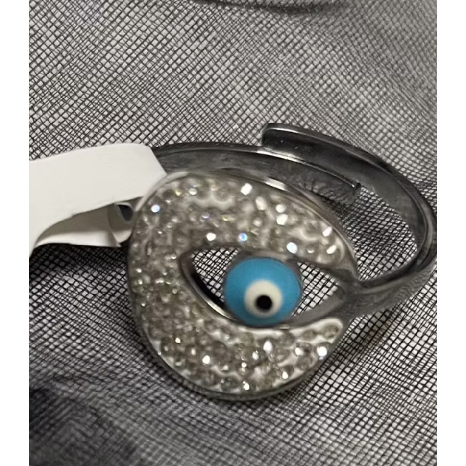 🇬🇷希臘帶回-惡魔之眼 魔法之樹 戒指 s.steel 18 ring 堅固耐用水鑽閃亮透亮-規格圖9