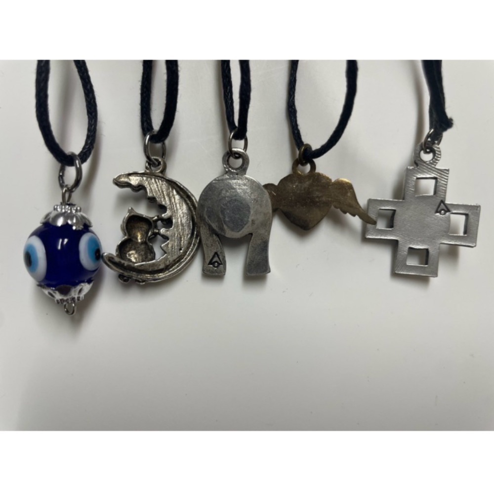 特價🇬🇷希臘帶回-小島民手作黑色蠟繩惡魔之眼造型項鍊 各種吊飾-細節圖3