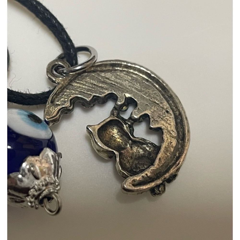特價🇬🇷希臘帶回-小島民手作黑色蠟繩惡魔之眼造型項鍊 各種吊飾-細節圖7