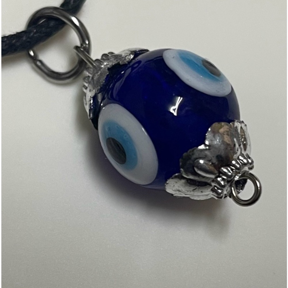 特價🇬🇷希臘帶回-小島民手作黑色蠟繩惡魔之眼造型項鍊 各種吊飾-細節圖8