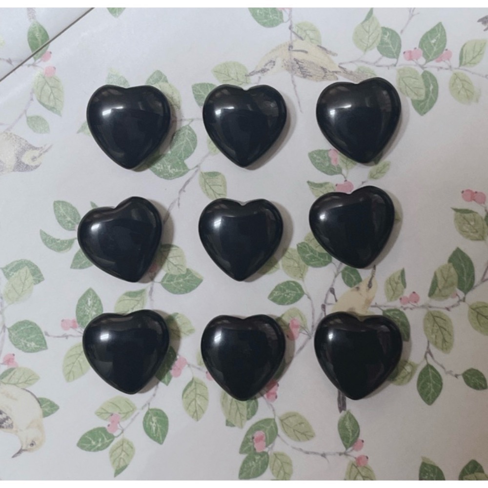 🤍淨化石🖤愛心能量礦石 白水晶 黑曜石 尺寸約2*2公分 隨身攜帶 放包包放口袋淨化磁場-細節圖3