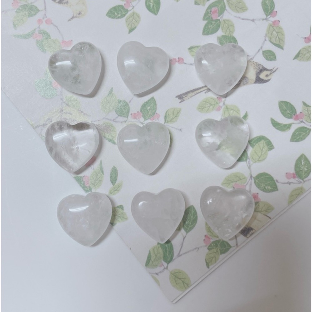 🤍淨化石🖤愛心能量礦石 白水晶 黑曜石 尺寸約2*2公分 隨身攜帶 放包包放口袋淨化磁場-細節圖4