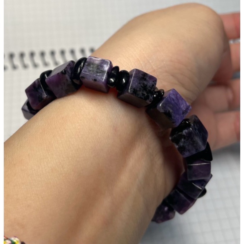 ✨礦石串串 能量水晶手鍊 ｜綠幽靈 綠髮晶 黑碧璽 紫龍晶 手作感 請收下宇宙祝福讓礦礦跟您回家 手鏈手環生命靈數-細節圖6