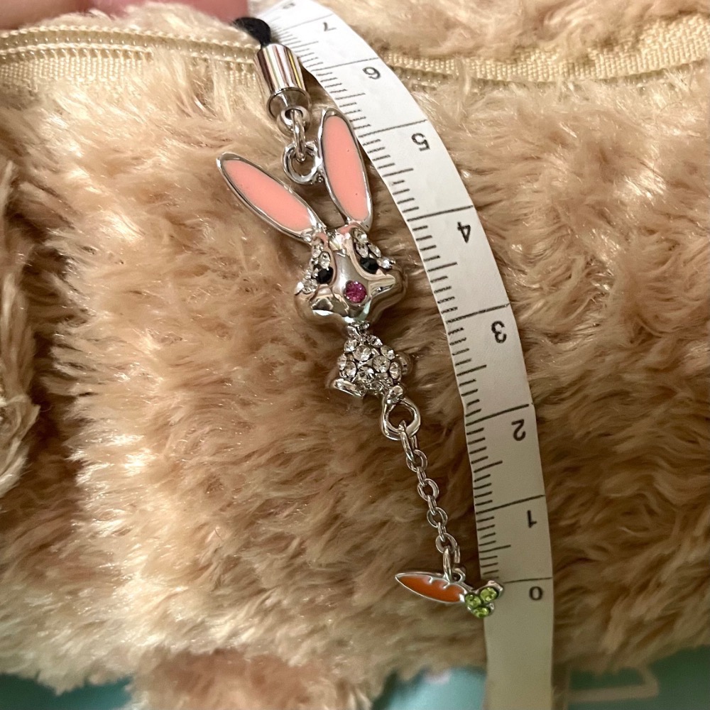 特價-施華洛世奇水鑽兔兔紅蘿蔔 吊飾 吊墜 （專櫃絕版）可取下當項鍊吊墜使用 超級美-細節圖7