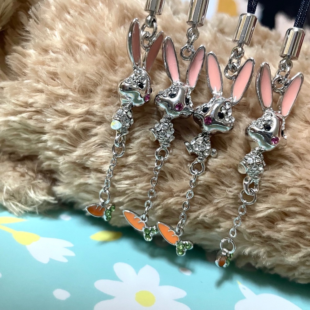 特價-施華洛世奇水鑽兔兔紅蘿蔔 吊飾 吊墜 （專櫃絕版）可取下當項鍊吊墜使用 超級美-細節圖11