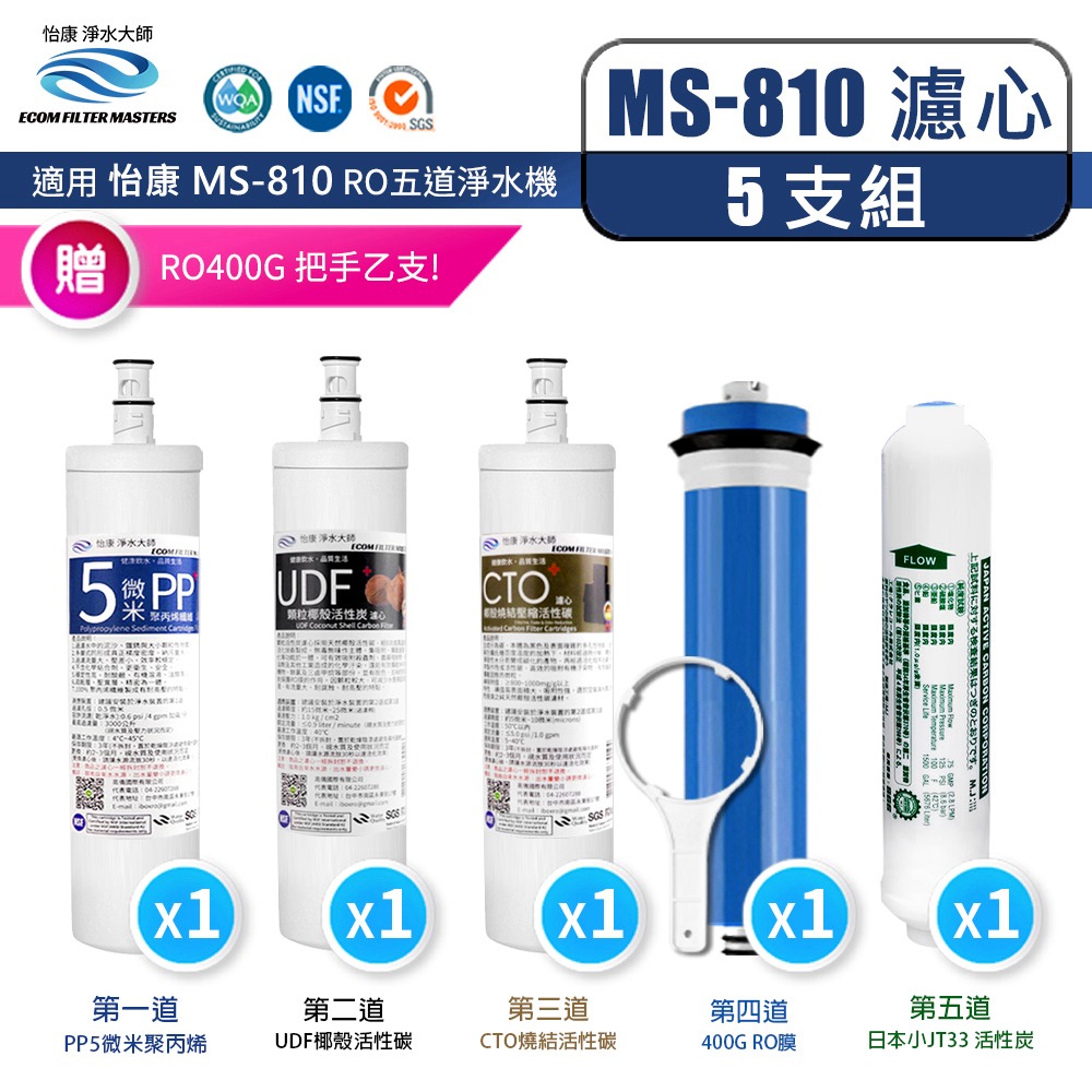 【怡康淨水】大流量暢飲直出RO淨水器 全配濾心組[贈RO把手]《不含安裝》-規格圖1