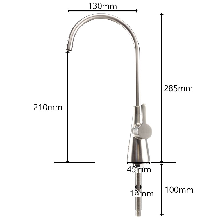 怡康316不鏽鋼鵝頸龍頭通用2分出水口《不含安裝》-細節圖3